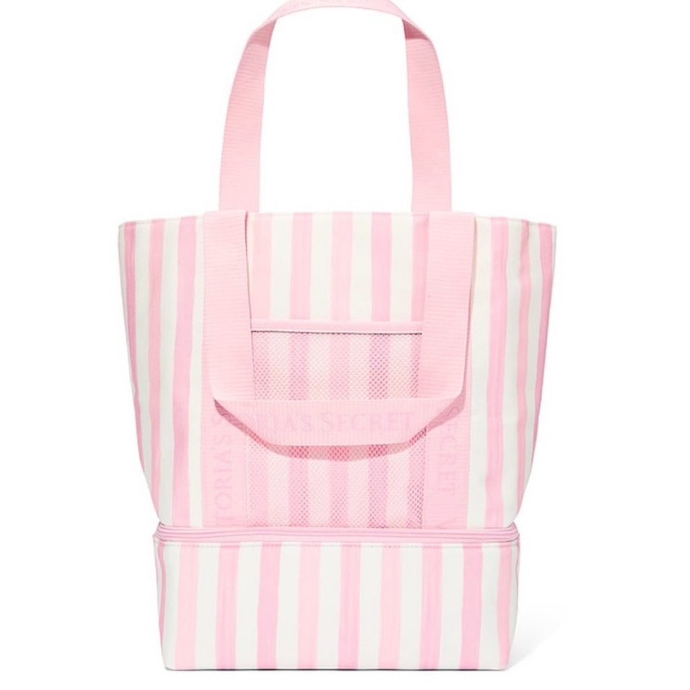 Victoria's Secret Pink and White Tote Bag